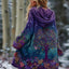 Cardigan à capuche avec imprimé Arbre de Vie
