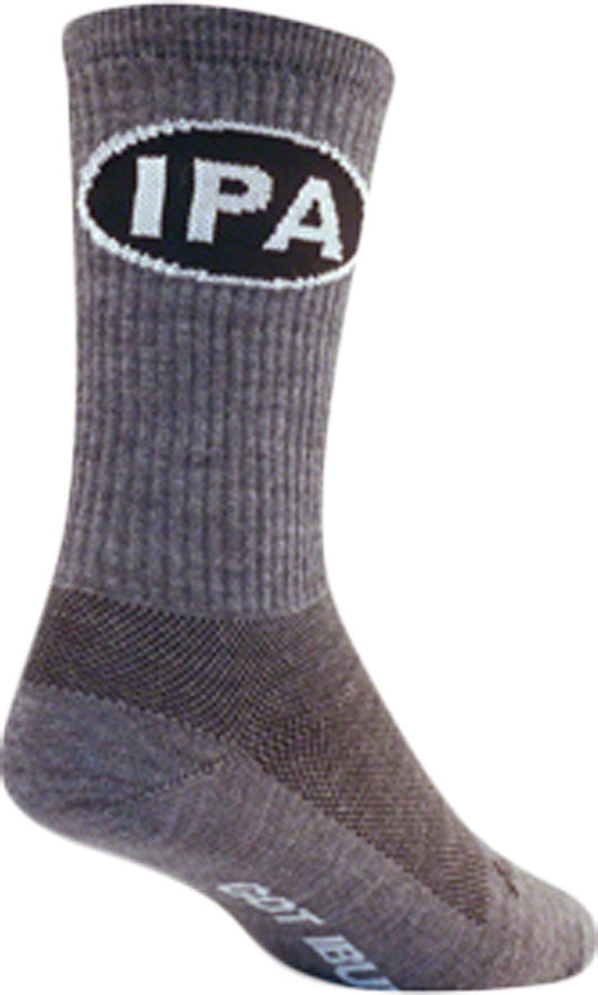 Calcetines SockGuy Wool IPA - 6" Gris Grande/X-Large