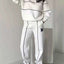 Plus Size Striped Quarter Zip Top and Pants Set