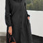 Long Sleeve Solid Color Cardigan and Skirt Set for Women