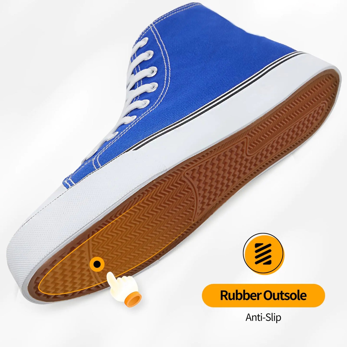 ZGR Zapatillas de Lona Altas para Hombre - Zapatos Casual Clásicos para Caminar