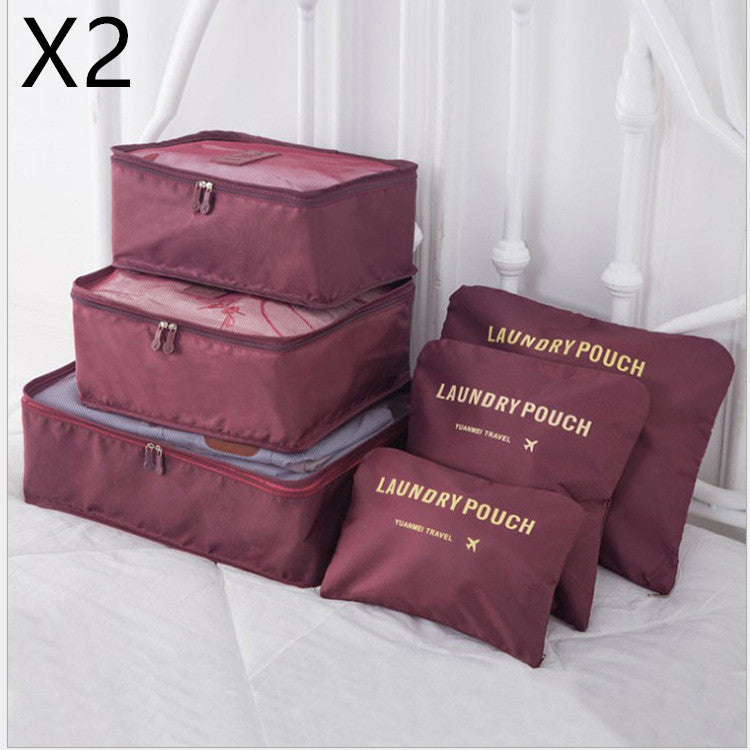 6-Piece Travel Storage Bag Set for Organized Packing