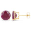 Boucles d'oreilles en rubis véritable de 7,40 carats en or jaune 14K