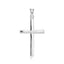 Elegant Sterling Silver Polished Cross Pendant
