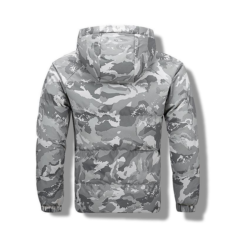 Men's Hooded Camouflage Parka - Waterproof & Warm