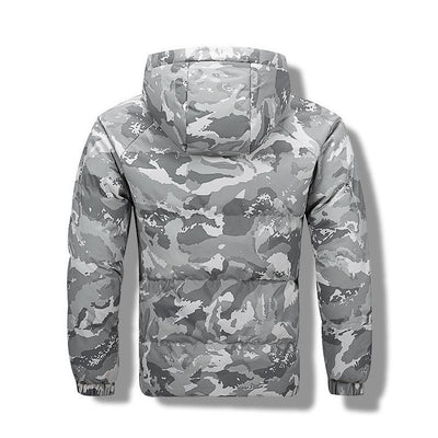 Men's Hooded Camouflage Parka - Waterproof & Warm