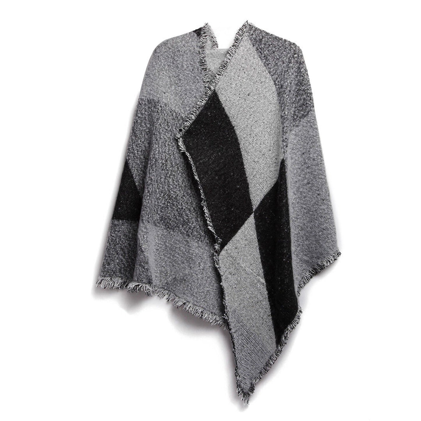 Women Winter Warm Scarf - Extra Thick Plaid Blanket Wrap