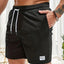 Lace-up Drawstring Corduroy Jogger Shorts for Men
