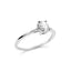 14K White Gold 1/2 Cttw Oval Lab Grown Diamond Solitaire Engagement Ring - Size 7