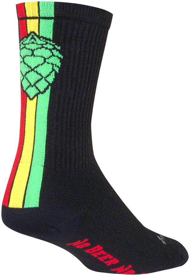 Chaussettes SockGuy Crew Hoppyness - 6" Noir Petit/Moyen
