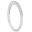 Anillo de boda de diamante de perfil delgado en oro blanco de 14k