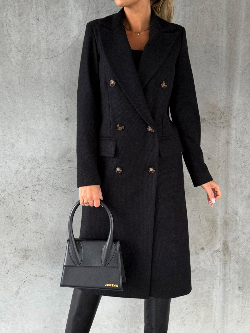 Double Breasted Lapel Coat - Premium Winter Overcoat for Women