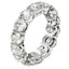 Bague d'éternité en diamant lab grown taille ronde en or blanc 14k