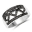 0.32 Carat Genuine Black Diamond Sterling Silver Engagement Ring