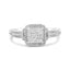 Anillo de diamantes de corte princesa de .925 plata esterlina 1/4 Cttw - Talla 7