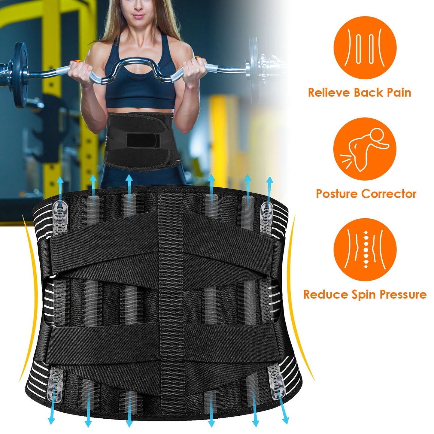 GBruno Back Support Brace for Enhanced Comfort