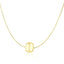 14k Yellow Gold Necklace with Barrel Bead Charm