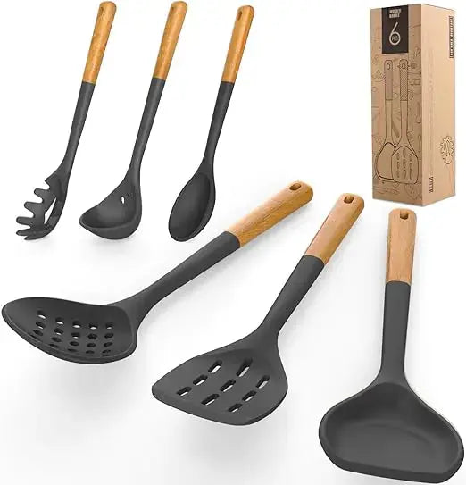 Juego de Utensilios de Cocina de Silicona Premium