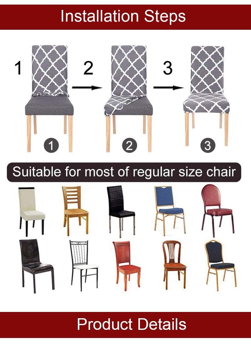 Fundas de Silla de Spandex Premium con Estiramiento - Multicolor