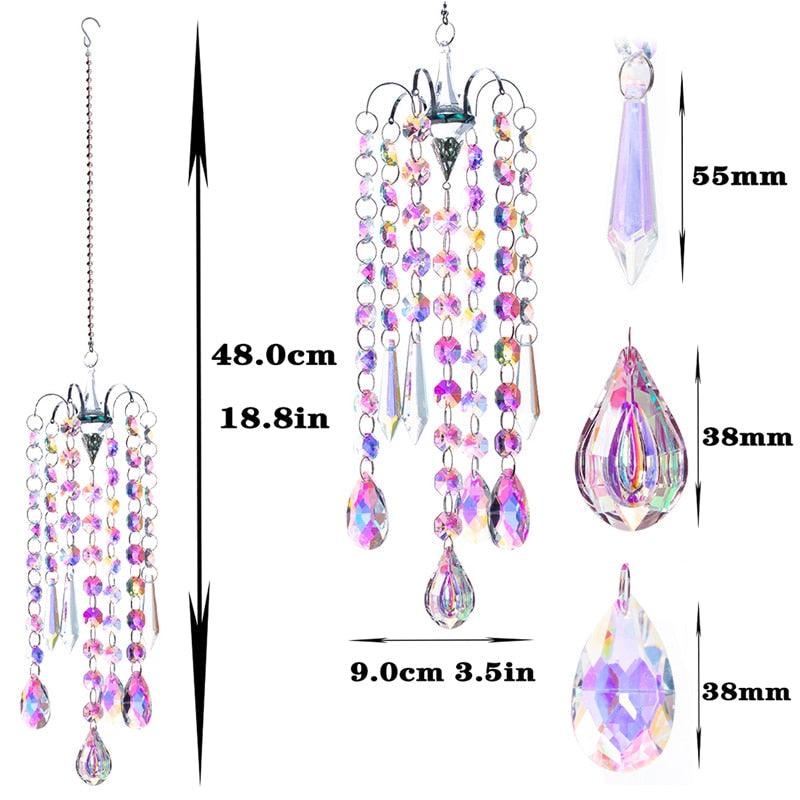Campanas de Viento de Cristal Elegantes para Decoración del Hogar