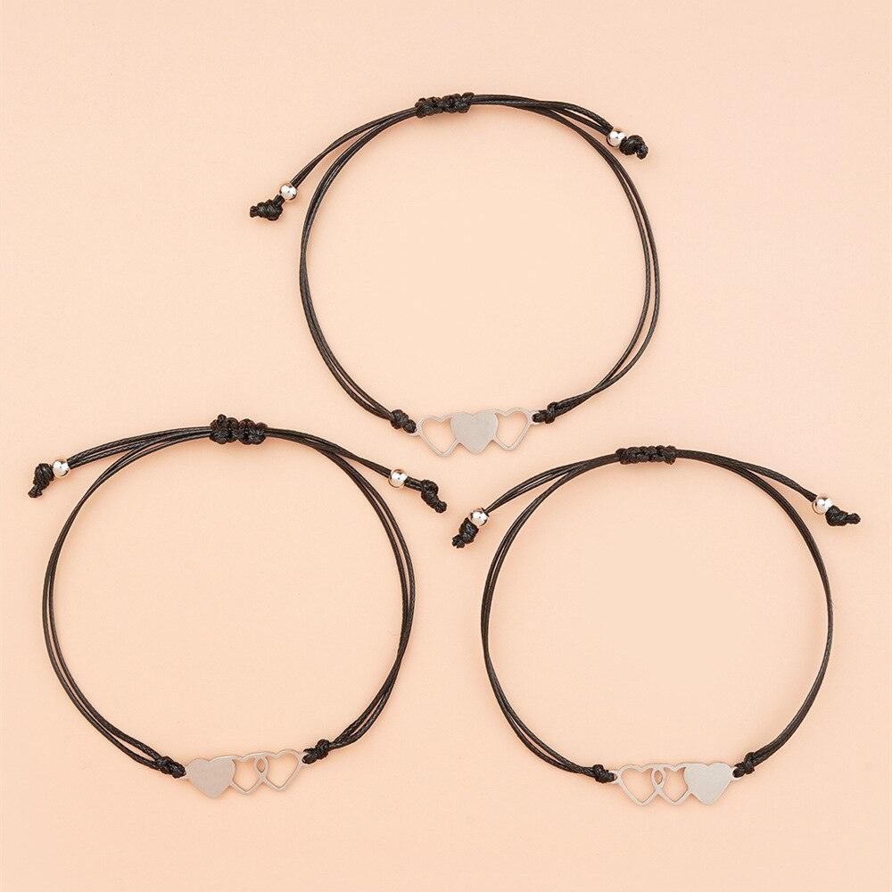Bracelets d'amitié avec charms pour sœurs et meilleures amies