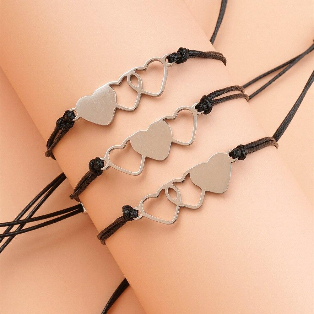 Bracelets d'amitié avec charms pour sœurs et meilleures amies