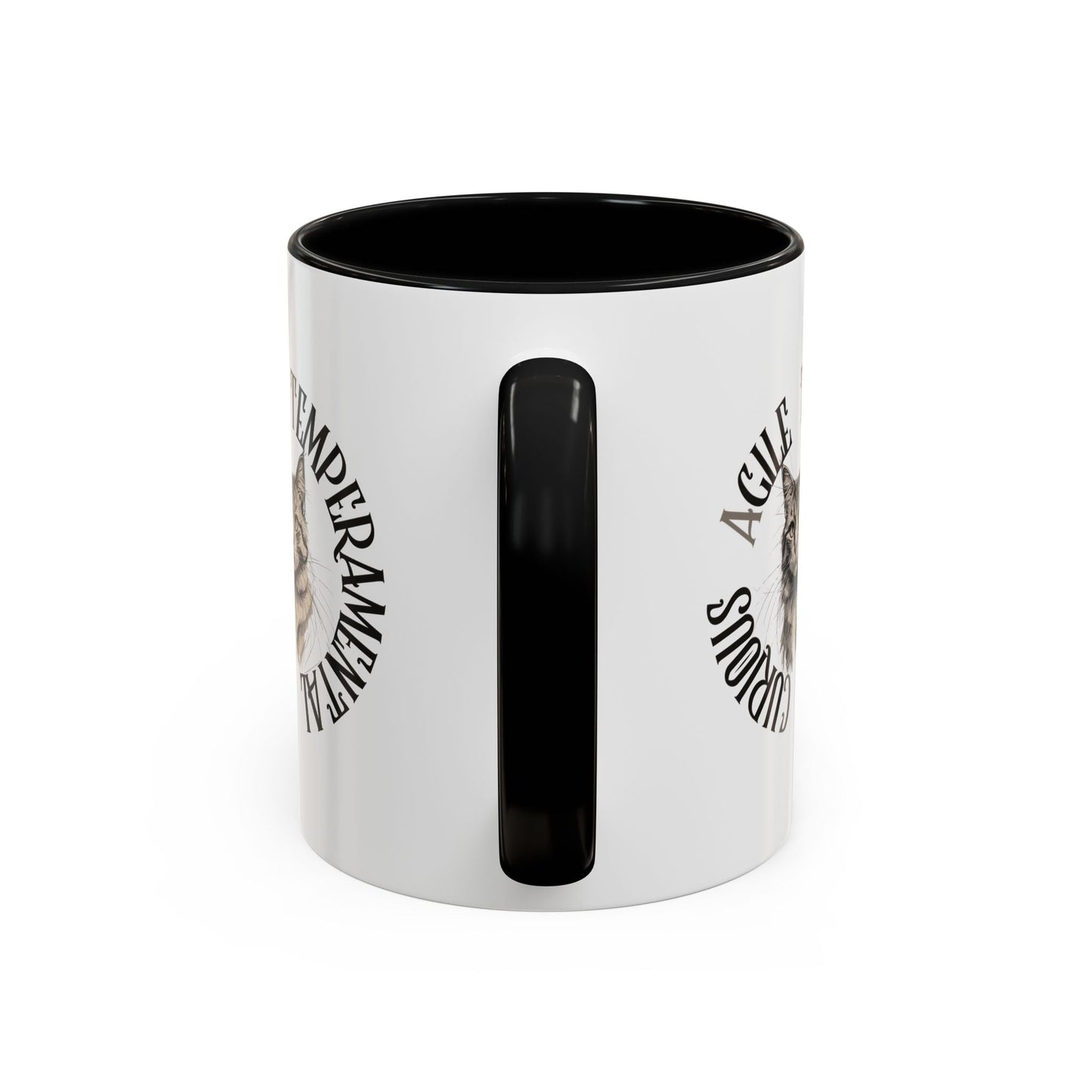 Taza de café con acento de gato encantador