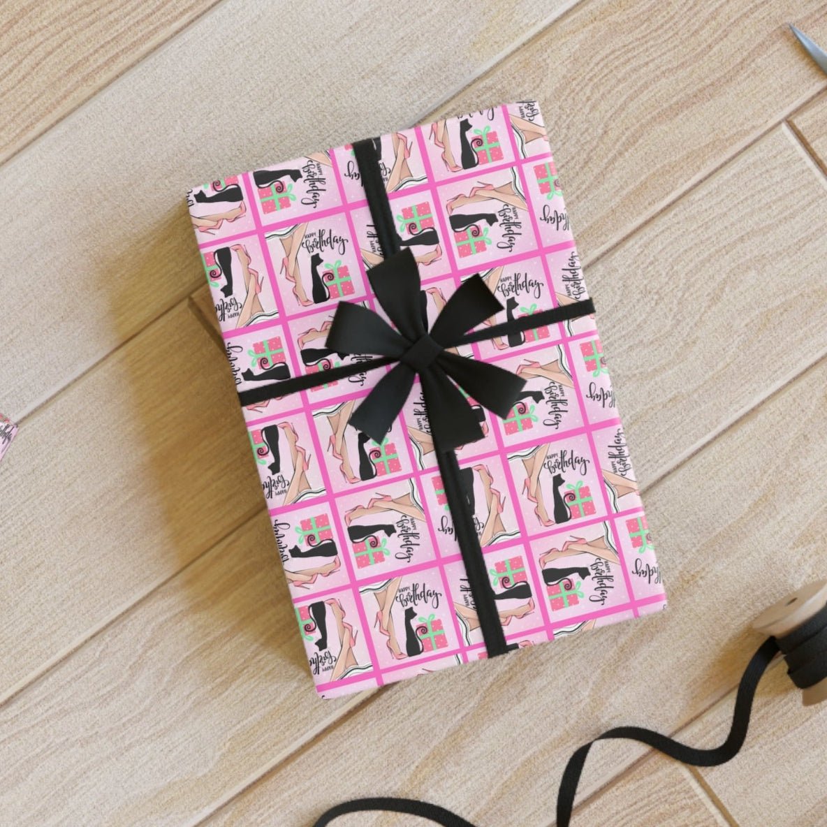 Papel de regalo de cumpleaños encantador para amantes de los gatos