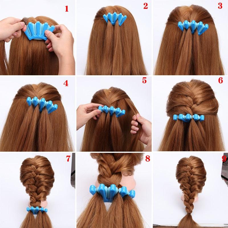 Outil de Tressage de Cheveux de Style Français Charmant pour des Coiffures Sans Effort