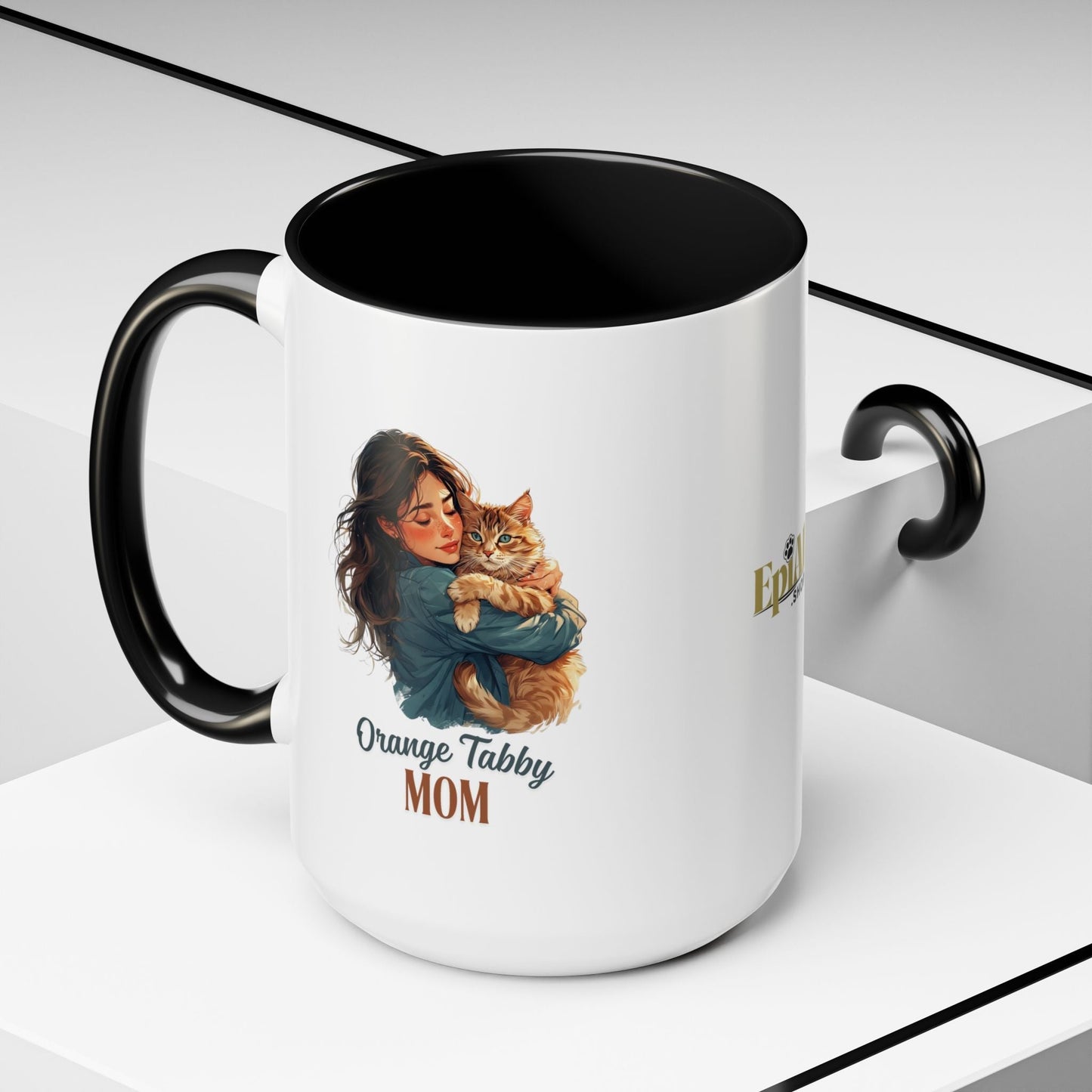 Mug à café Charmant Maman Tabby Orange – Idéal pour les Amoureux des Chats
