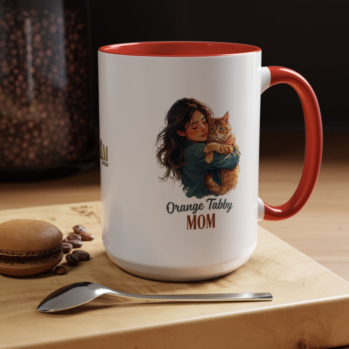 Mug à café Charmant Maman Tabby Orange – Idéal pour les Amoureux des Chats