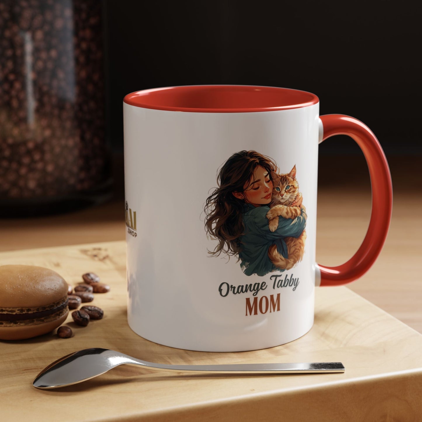 Mug à café Charmant Maman Tabby Orange – Idéal pour les Amoureux des Chats