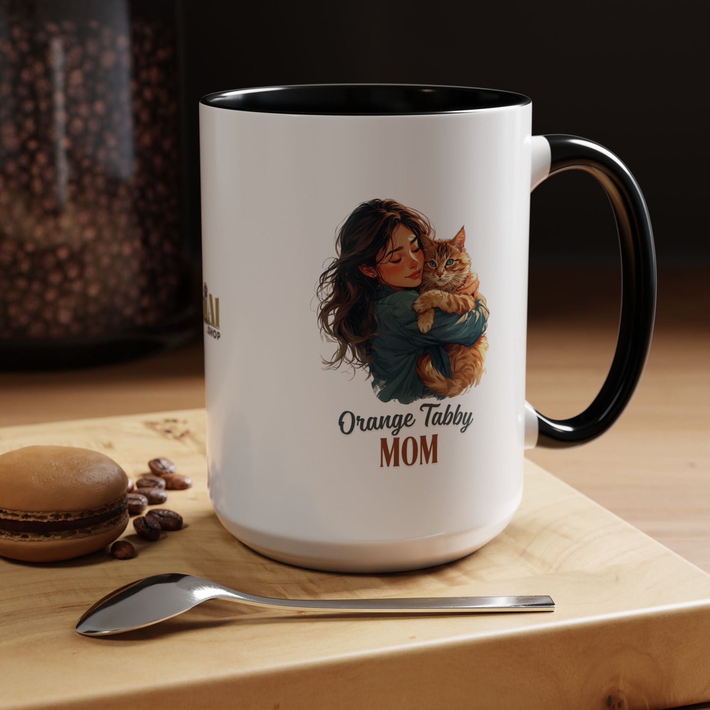 Mug à café Charmant Maman Tabby Orange – Idéal pour les Amoureux des Chats