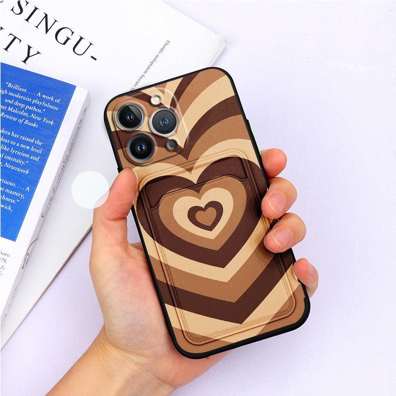 Coque de portefeuille en silicone charmante pour iPhone 13 Pro Max