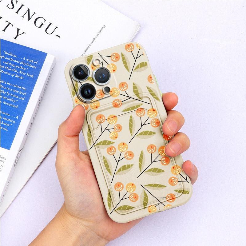 Coque de portefeuille en silicone charmante pour iPhone 13 Pro Max