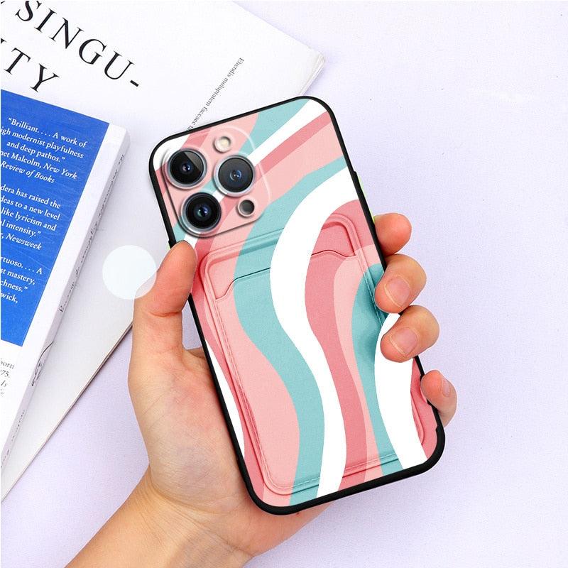 Coque de portefeuille en silicone charmante pour iPhone 13 Pro Max