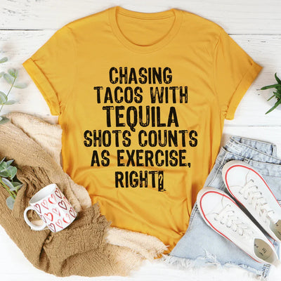 Camiseta Persiguiendo Tacos con Tequila