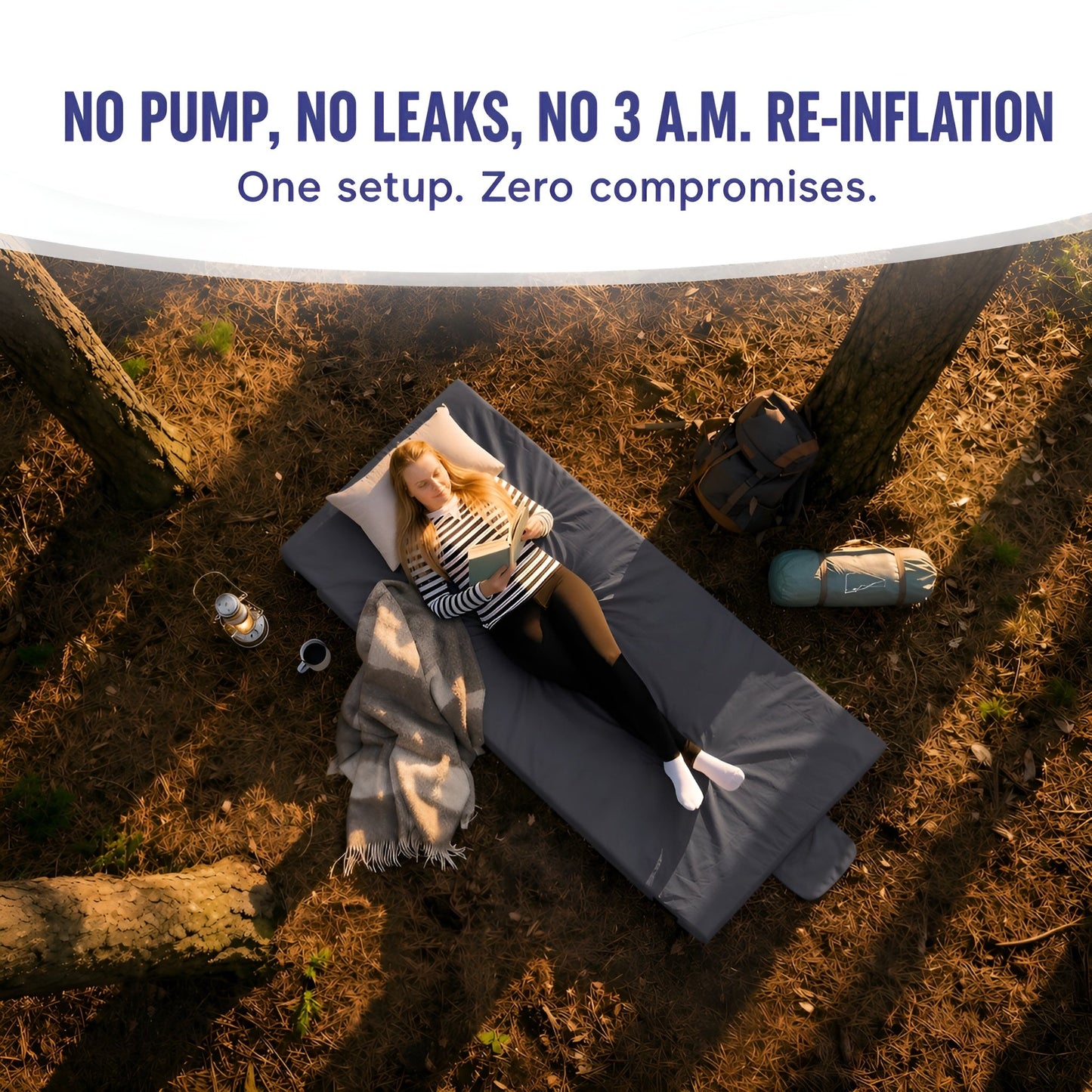 Hazli Ultra Comfort Air-Cell Memory Foam Camping Mattress