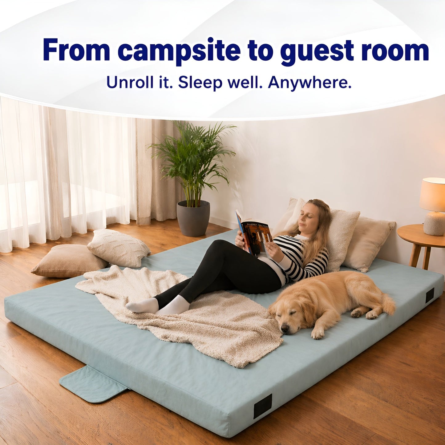 Hazli Ultra Comfort Air-Cell Memory Foam Camping Mattress