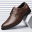 Versatile Checkered Men's Business Leather Shoes