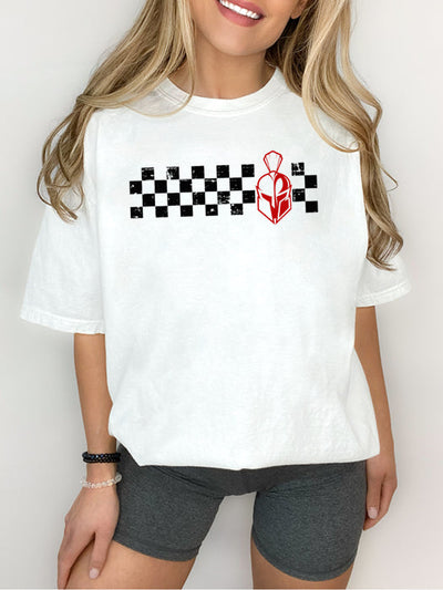 Sentinel Oversized Checkered Tee for Ultimate Comfort - Korvel