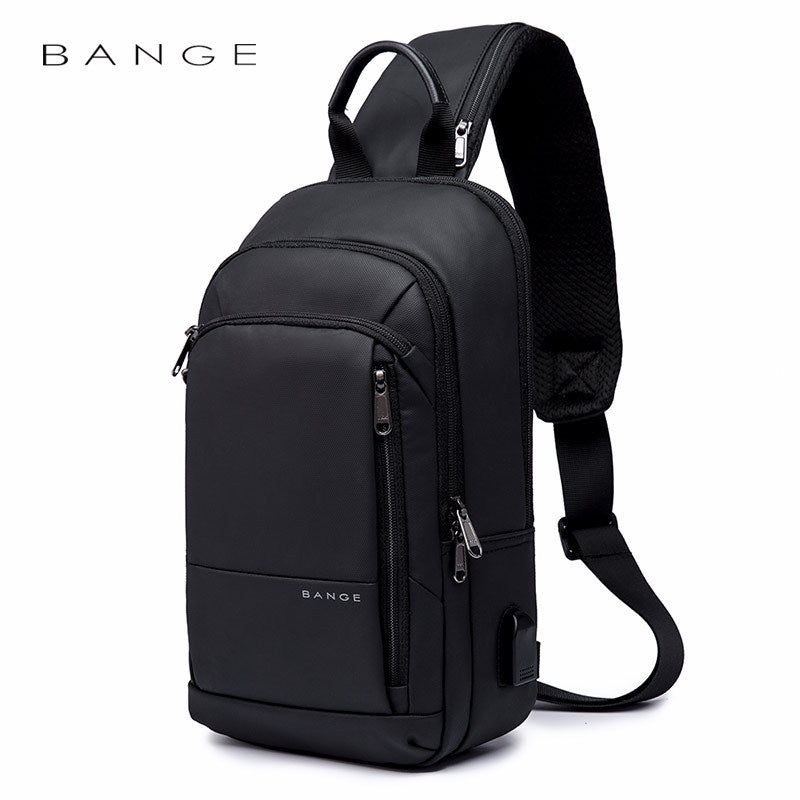 Chest Bag Men's Business Charging Messenger Bag Trendy Messenger Bag Waterproof Oxford Cloth Backpack - Korvel