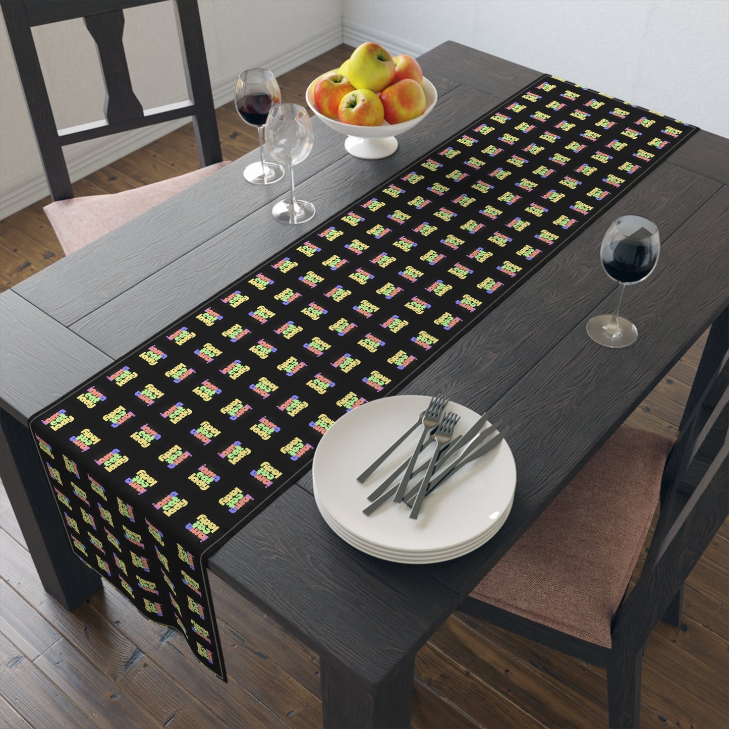 Chic Cat Lady Cotton Table Runner