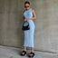 Robe débardeur en tricot chic