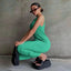 Robe débardeur en tricot chic