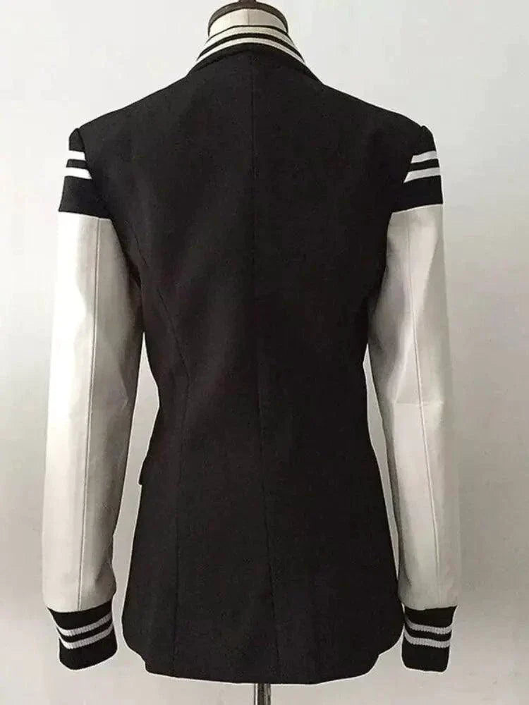 Manteau Blazer en Cuir Chic