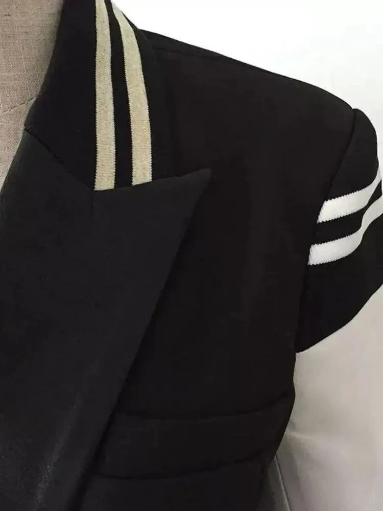 Manteau Blazer en Cuir Chic