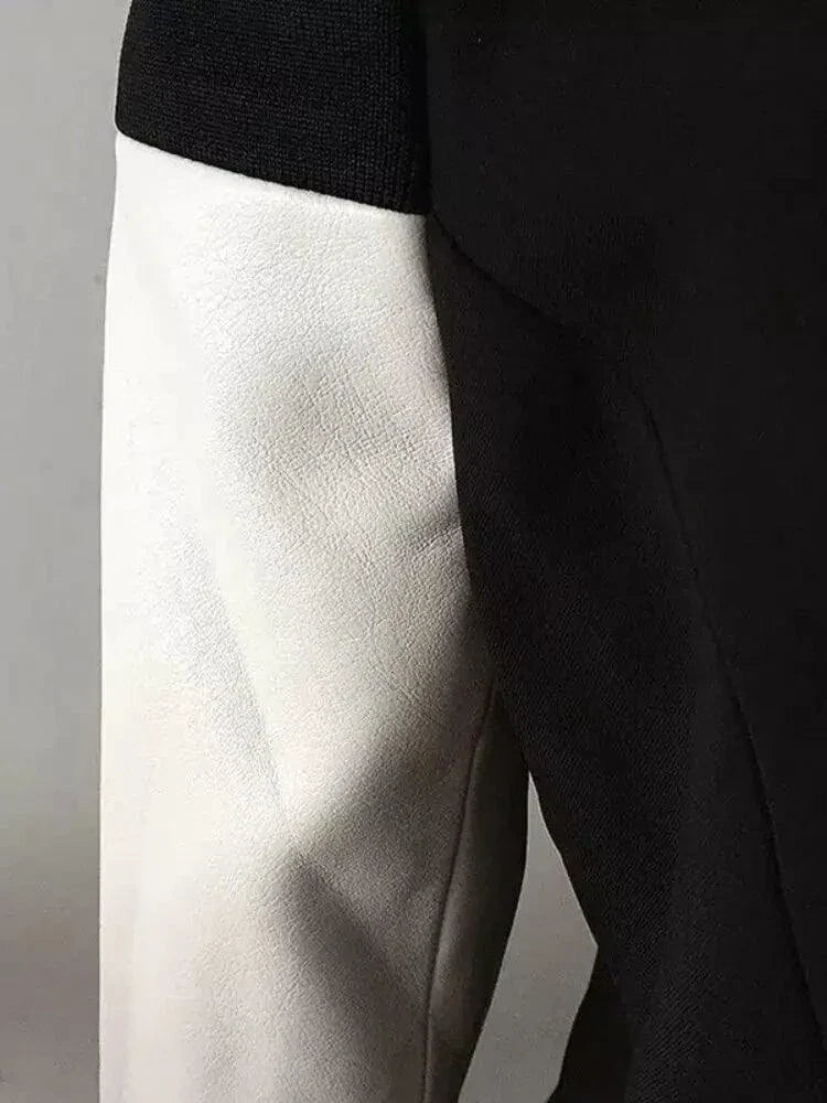 Manteau Blazer en Cuir Chic