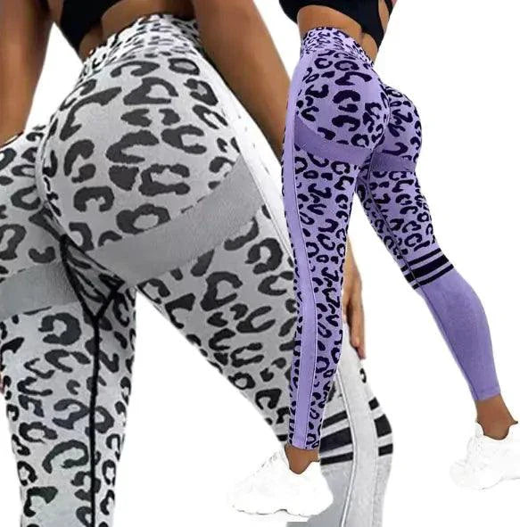 Leggings de yoga à taille haute léopard chic