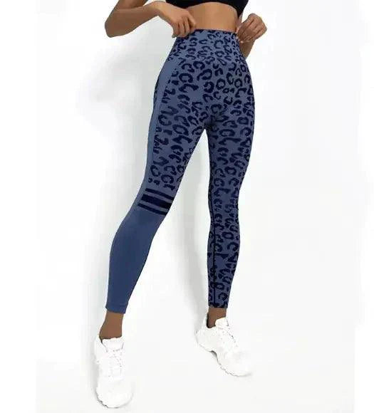 Leggings de yoga à taille haute léopard chic